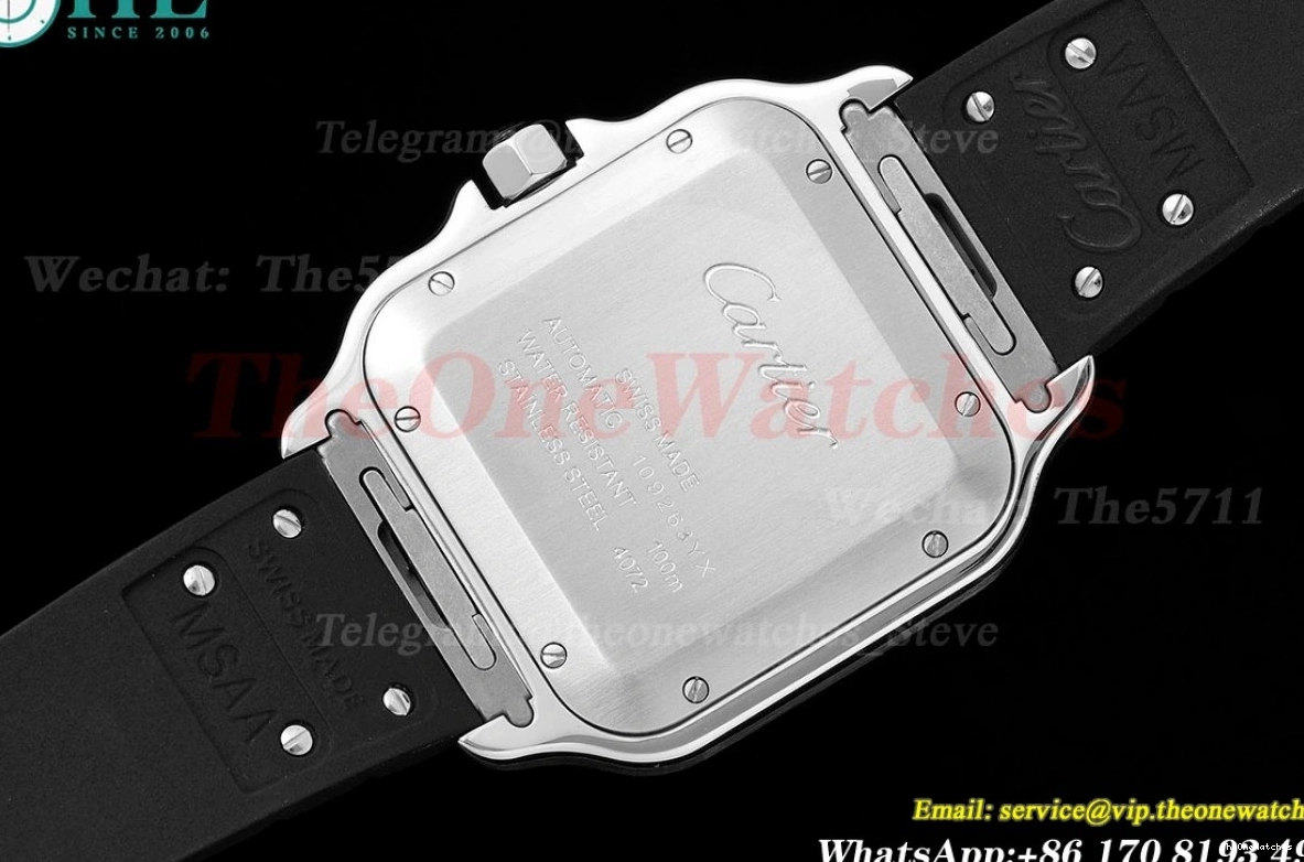 XL MY9019 SS White Cartier De Mens Rmn GF 40MM RU Santos 0408